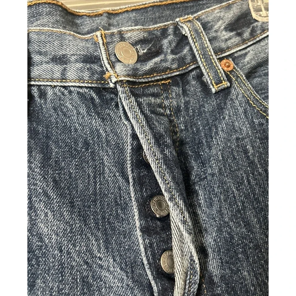 Levi's 501 Men's Straight Leg Button Fly Jeans Blank Tab 32x29